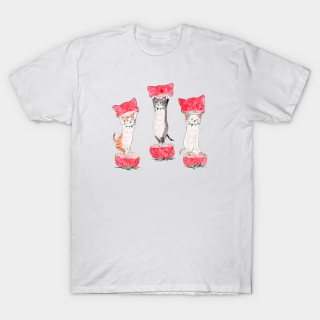 Neko Ichigo Nyanco T-Shirt by TOCOROCOMUGI